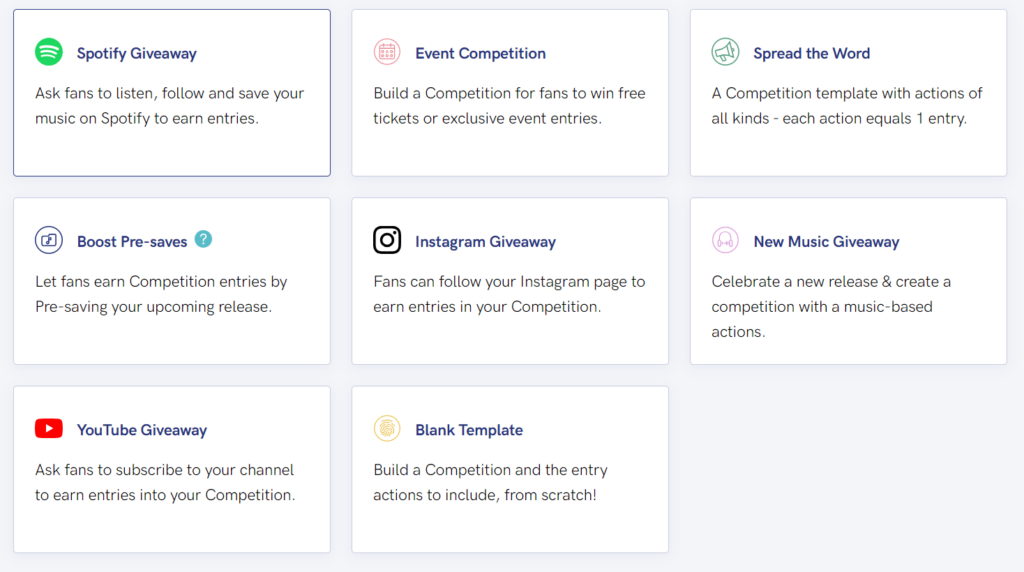 How to run a Competition. Competition templates.